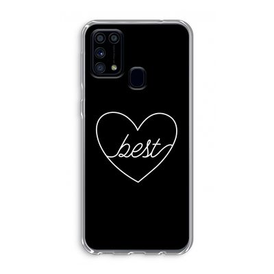 Best heart black: Samsung Galaxy M31 Transparant Hoesje