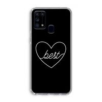 Best heart black: Samsung Galaxy M31 Transparant Hoesje