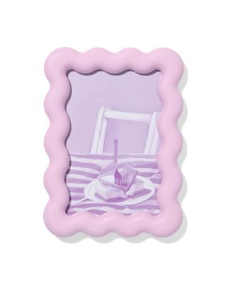 HEMA Fotolijst 10x15cm Lila Hout Golvend (lila)