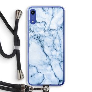 Blauw marmer: Honor Play 8A Transparant Hoesje met koord
