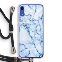 Blauw marmer: Honor Play 8A Transparant Hoesje met koord