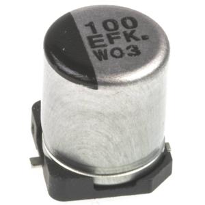 Panasonic Elektrolytische condensator SMD 100 µF 25 V 20 % (Ø) 6.3 mm 1 stuk(s)