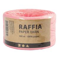 Creativ Company Papier raffia garen lichtroze, 100m