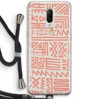 Marrakech Pink: OnePlus 6 Transparant Hoesje met koord