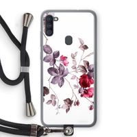 Mooie bloemen: Samsung Galaxy A11 Transparant Hoesje met koord