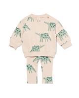 HEMA Baby Kleding Sweatset Monsters Ecru (ecru)