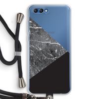 Combinatie marmer: Honor 10 Transparant Hoesje met koord