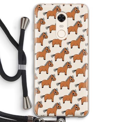 Pony: Xiaomi Redmi 5 Transparant Hoesje met koord