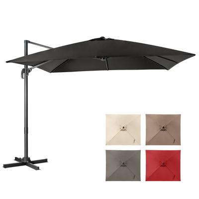 Parasol 300 x 300 cm Zweefparasol met Zwengel Tuinparasol Kantelbaar 360° Draaibaar Grote Terrasparasol Marktparasol voor Terras Café