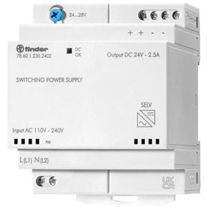 Finder 78.61.1.230.2403 DIN-rail netvoeding 24 V/DC 2.6 A 60 W Inhoud: 1 stuk(s)