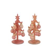 everlands kunstkerstboom Sparkly nude 15cm 2 assorti