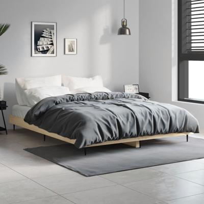 Bedframe zonder matras hout sonoma eikenkleurig 140x190 cm