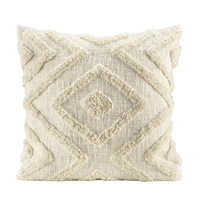 2e Halve Prijs Leen Bakker - Sierkussen Sef - Off-white - 45x45 Cm - Polyester/Katoen - Wit