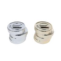 Spaarpot Euromunt zilver/goud 9,5x9x8cm