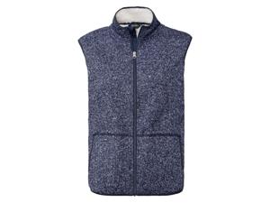 esmara Gebreid fleecevest voor dames met teddypluche (M (40/42), Marineblauw)