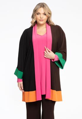Yoek Kimono Colourblocking | Bruin | Maat 58/60