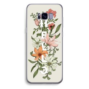 Hello bloemen: Samsung Galaxy S8 Plus Transparant Hoesje