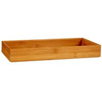 Kast/lade/make-up sorteer organizer bamboe hout bakje 38 x 15 x 5 cm - Make-up dozen - thumbnail