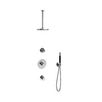 Hotbath Cobber - Inbouw Regendoucheset - Chroom - 2 Stopkranen - Thermostatisch - Plafondbuis 30 cm - Hoofddouche 200 mm - Staafhanddouche - Waterbesparend