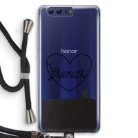 Friends heart black: Honor 9 Transparant Hoesje met koord Friends heart black: Honor 9 Transparant Hoesje met koord