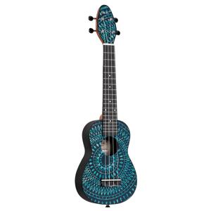 Ortega Keiki K2SS-BKC Soprano Size Ukulele Blue Kaleidoscope sopraan ukelele set