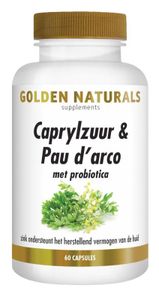 Golden Naturals Caprylzuur & Pau d&apos;arco met probiotica