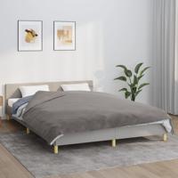 VidaXL Verzwaringsdeken met hoes 200x225 cm 9 kg stof grijs