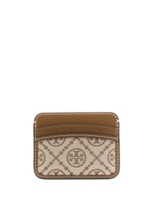 Tory Burch porte-carte à motif monogrammé - Marron