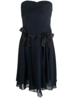 CHANEL Pre-Owned robe-bustier en soie (années 1990) - Bleu