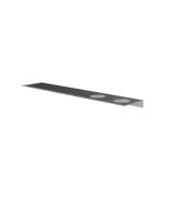 Hotbath &More Planchet 60 cm inclusief bevestigings rails met 2 uitsparingen voor een zeepdispenser of beker Geborsteld gunmetal PVD