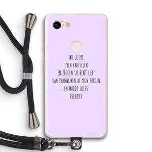 Relatief: Pixel 3 XL Transparant Hoesje met koord