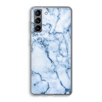 Blauw marmer: Samsung Galaxy S21 Transparant Hoesje