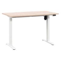 Bureau Homeworx zit/sta elektrisch verstelbaar – eikenkleur/wit - 75/118x120x70 cm - Leen Bakker