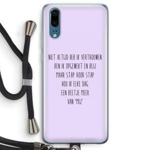 Zelfvertrouwen: Huawei P20 Transparant Hoesje met koord