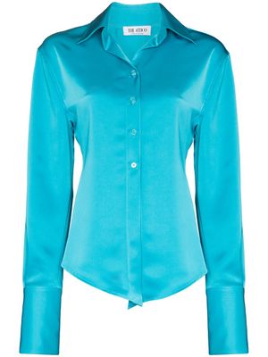 The Attico chemise Lily à manches longues - Bleu
