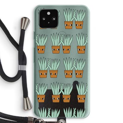 Sansevieria: Pixel 5a 5G Transparant Hoesje met koord