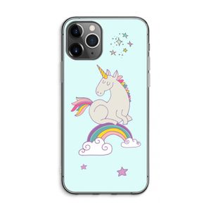 Regenboog eenhoorn: iPhone 11 Pro Max Transparant Hoesje