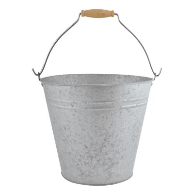 Zinken emmer - 9,5 liter - bloempot/plantenpot - Tuindecoratie bloememmer/bloembak/plantenbak