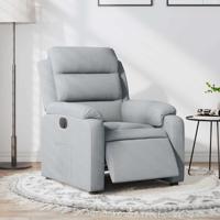Fauteuil elektrisch verstelbaar stof lichtgrijs