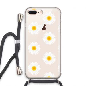Margrietjes: iPhone 8 Plus Transparant Hoesje met koord
