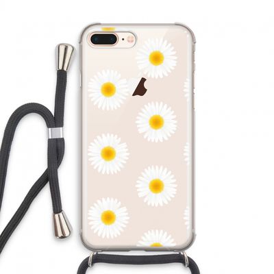 Margrietjes: iPhone 8 Plus Transparant Hoesje met koord