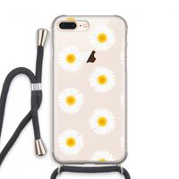 Margrietjes: iPhone 8 Plus Transparant Hoesje met koord
