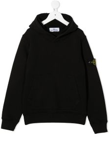 Stone Island Junior hoodie à patch logo - Noir