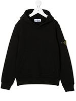 Stone Island Junior hoodie à patch logo - Noir - thumbnail