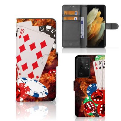Samsung Galaxy S21 Ultra | Wallet Case | met Pasjes | Casino