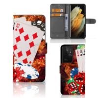 Samsung Galaxy S21 Ultra | Wallet Case | met Pasjes | Casino