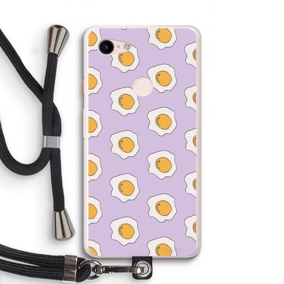 Bacon to my eggs #1: Pixel 3 XL Transparant Hoesje met koord