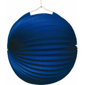 Party Lampion van papier - ronde vorm - blauw - Dia 22 cm