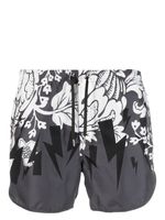 Neil Barrett short de bain à imprimé graphique - Gris