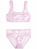 Givenchy Kids bikini métallisé à logo imprimé - Rose